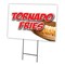 Signmission Tornado Fries Yard Sign & Stake outdoor plastic coroplast window, C-2436-DS-Tornado Fries C-2436-DS-Tornado Fries - alternate 1